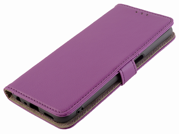 Synthetic Leather Wallet Case with Stand for OPPO A16s - Purple
