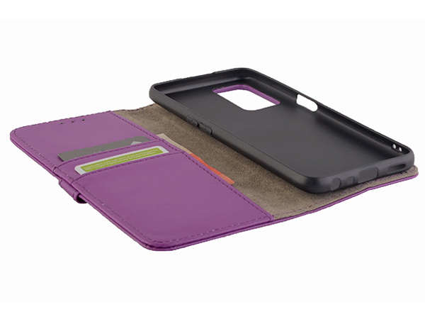 Synthetic Leather Wallet Case with Stand for OPPO A16s - Purple
