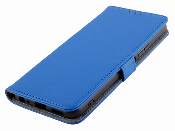 Synthetic Leather Wallet Case with Stand for vivo Y33s - Blue