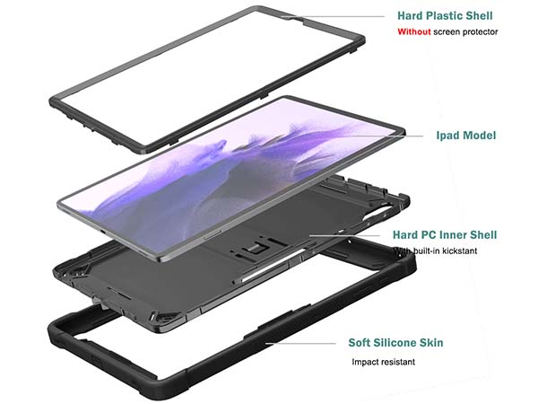 Impact Case for the Samsung Galaxy Tab S7+ - Black