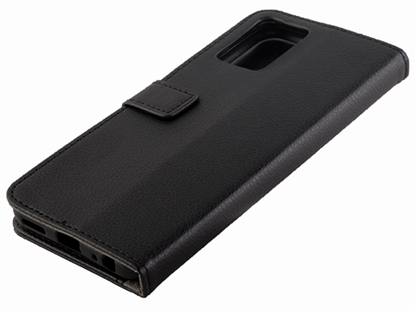 Synthetic Leather Wallet Case with Stand for vivo Y33s - Black Leather Wallet Case