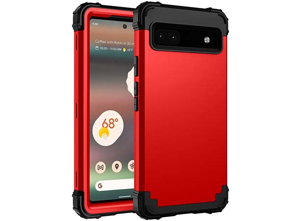 Defender Case for Google Pixel 6 - Red Impact Case