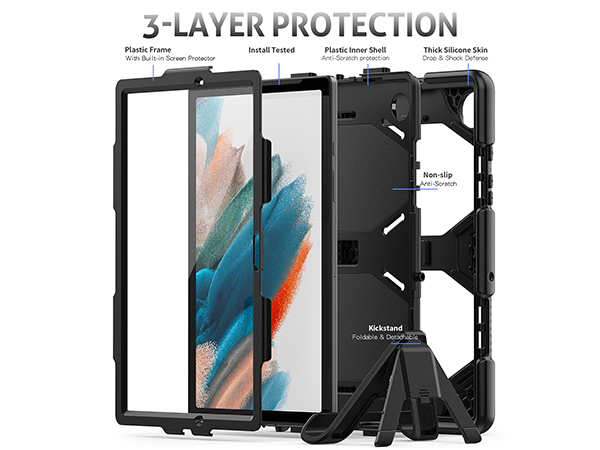 Rugged Case for Samsung Galaxy Tab A8 10.5 (2021) - Black