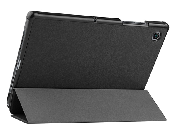 Premium Slim Synthetic Leather Flip Case with Stand for Samsung Galaxy Tab A8 10.5 (2021) - Black Leather Flip Case
