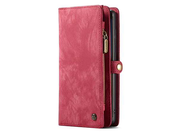 CaseMe 2-in-1 Synthetic Leather Wallet Case for Samsung Galaxy S22 Ultra - Pink/Blush