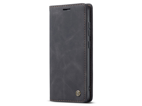 CaseMe Slim Synthetic Leather Wallet Case with Stand for Samsung Galaxy S22 - Charcoal
