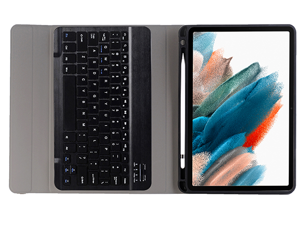 Keyboard and Case for Samsung Tab A8 10.5 (2021) - Black