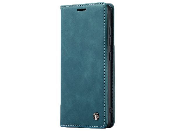 CaseMe Slim Synthetic Leather Wallet Case with Stand for Samsung Galaxy S22+ - Teal