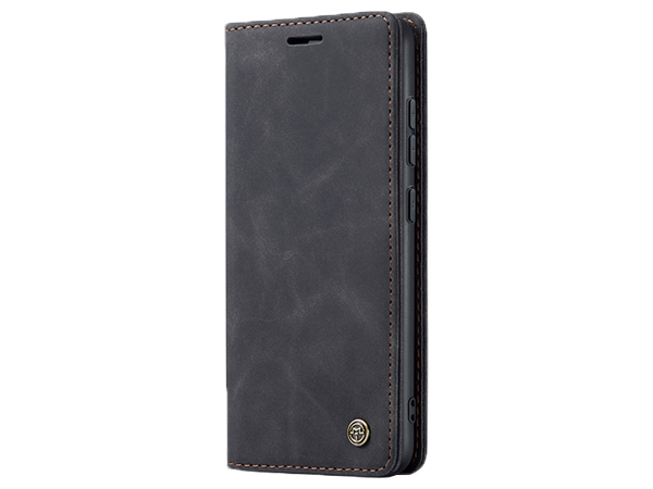 CaseMe Slim Synthetic Leather Wallet Case with Stand for Samsung Galaxy S22+ - Charcoal