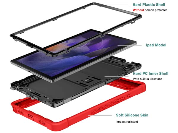 Impact Case for the Samsung Galaxy Tab A8 10.5 (2021) - Red/Black