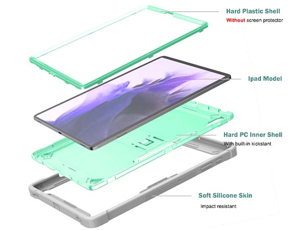 Impact Case for the Samsung Galaxy Tab S8+ - Mint/Grey