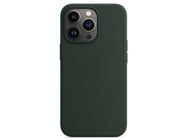 Silicone Case for Apple iPhone 13 Pro Max - Dark Green Soft Cover