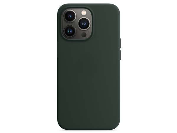 Silicone Case for Apple iPhone 13 Pro - Dark Green Soft Cover