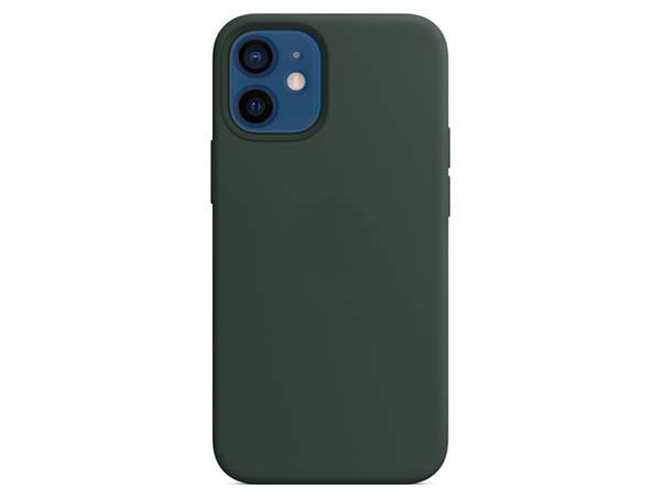 Silicone Case for Apple iPhone 12 Mini - Dark Green Soft Cover