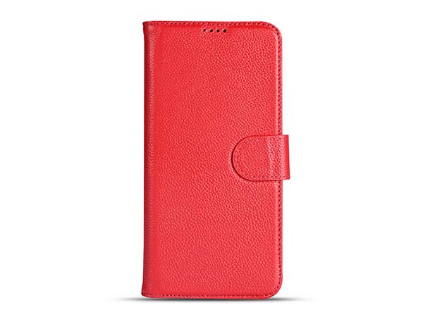 Premium Leather Wallet Case for Samsung Galaxy S22+ - Red