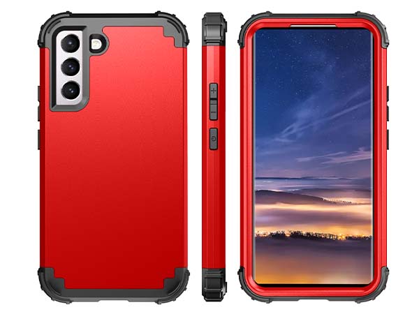 Defender Case for the Samsung Galaxy S22+ - Red/Black