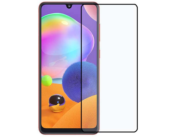 3D Full Coverage Tempered Glass Screen Protector for Samsung Galaxy A31 - Black Screen Protector