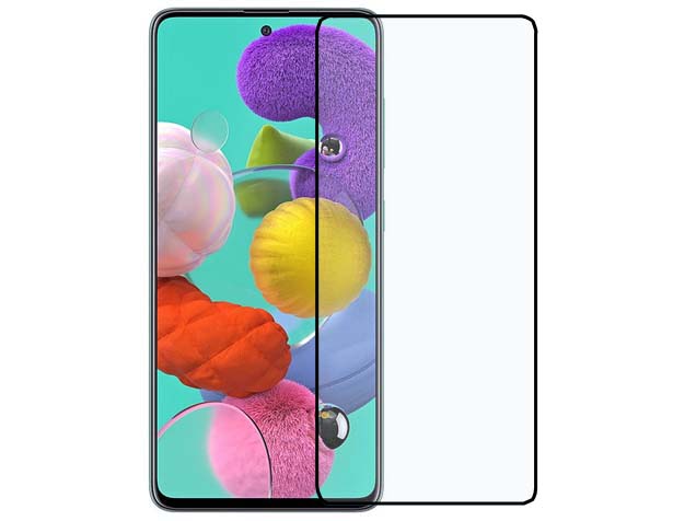3D Full Coverage Tempered Glass Screen Protector for Samsung Galaxy A51 - Black Screen Protector