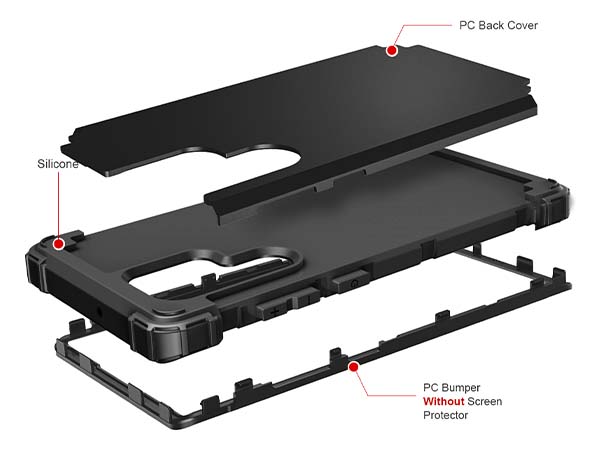 Defender Case for the Samsung Galaxy S22 Ultra - Black