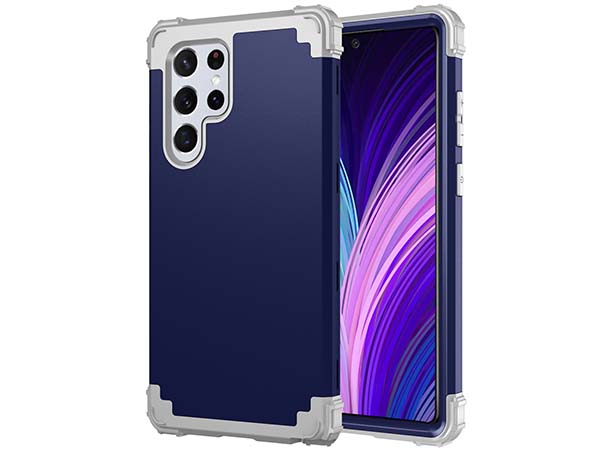 Defender Case for the Samsung Galaxy S22 Ultra - Navy Impact Case