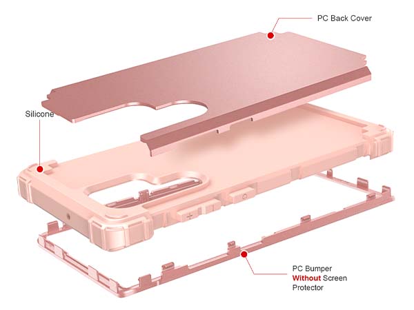 Defender Case for the Samsung Galaxy S22 Ultra - Pink