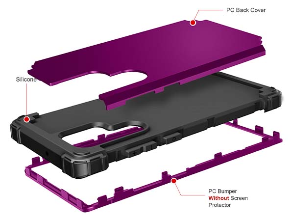 Defender Case for the Samsung Galaxy S22 Ultra - Purple