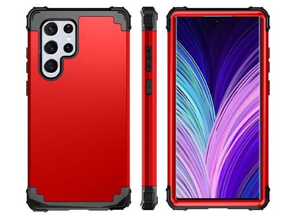 Defender Case for the Samsung Galaxy S22 Ultra - Red