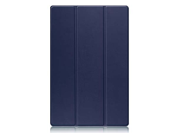 Slim Synthetic Leather Flip Case with Stand for Samsung Galaxy Tab S8 Ultra - Midnight Blue