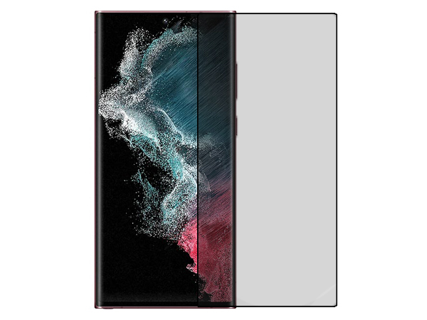 3D Full Coverage Curved Tempered Glass Screen Protector for Samsung Galaxy S22 Ultra - Black Screen Protector