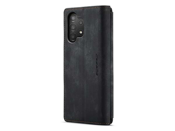 CaseMe Synthetic Leather Wallet Case with Zipper Pocket for Samsung Galaxy A13 4G - Charcoal