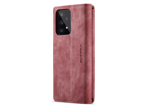 CaseMe Synthetic Leather Wallet Case with Zipper Pocket for Samsung Galaxy A53 - Blush