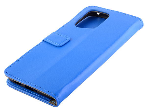Synthetic Leather Wallet Case with Stand for OPPO Find X5 - Blue Leather Wallet Case