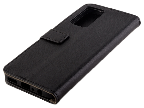 Synthetic Leather Wallet Case with Stand for OPPO Find X5 Lite 5G - Black Leather Wallet Case