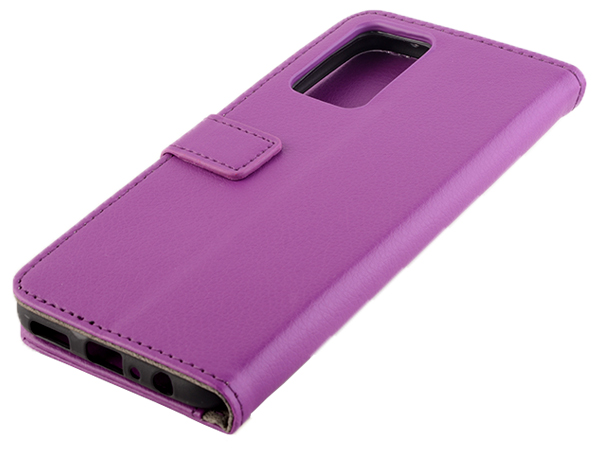 Synthetic Leather Wallet Case with Stand for OPPO Find X5 Lite 5G - Purple Leather Wallet Case