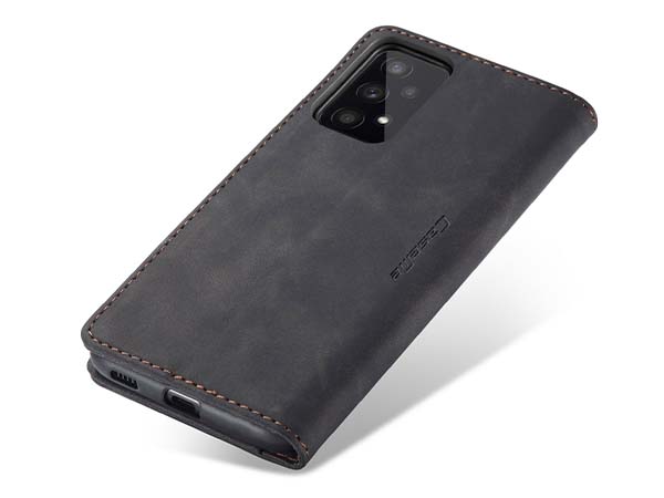 CaseMe Slim Synthetic Leather Wallet Case with Stand for Samsung Galaxy A53 5G - Charcoal
