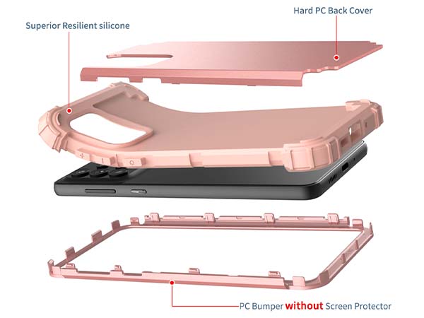 Defender Case for the Samsung Galaxy A73 5G - Pink