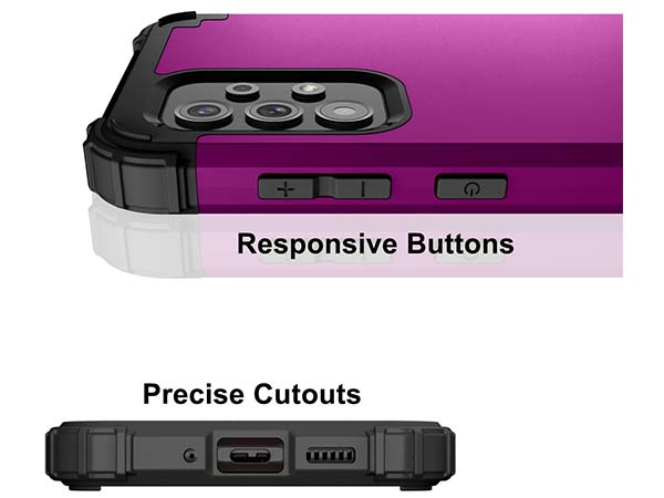 Defender Case for the Samsung Galaxy A73 5G - Purple