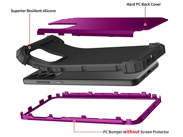 Defender Case for the Samsung Galaxy A73 5G - Purple