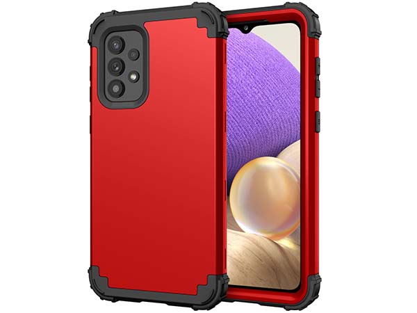 Defender Case for the Samsung Galaxy A73 5G - Red/Black Impact Case
