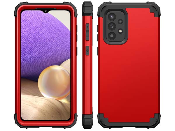 Defender Case for the Samsung Galaxy A73 5G - Red/Black