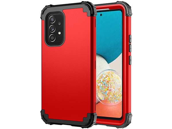 Defender Case for the Samsung Galaxy A53 5G - Red/Black Impact Case