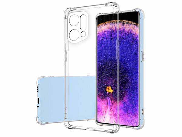 Gel Case with Bumper Edges for OPPO Find X5 - Clear Soft Cover