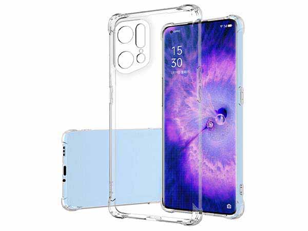 Gel Case with Bumper Edges for OPPO Find X5 Pro - Clear Soft Cover