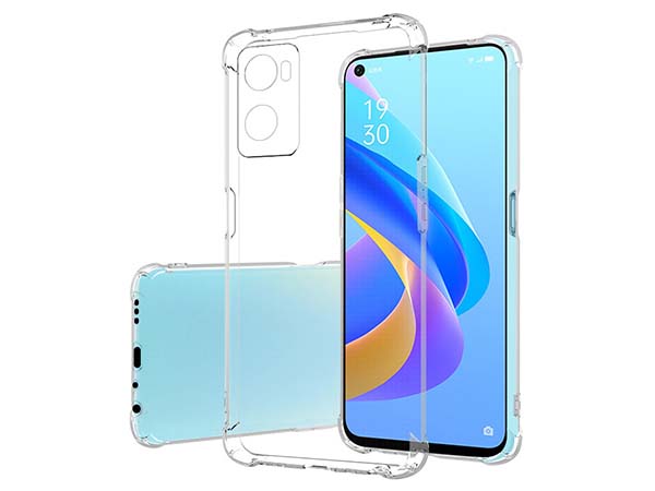 Gel Case with Bumper Edges for OPPO A96/A76 4G - Clear Soft Cover