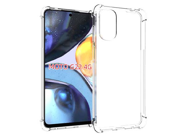 Gel Case with Bumper Edges for Motorola Moto G22 - Clear Soft Cover