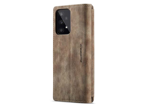 CaseMe Synthetic Leather Wallet Case with Zipper Pocket for Samsung Galaxy A33 - Desert Taupe