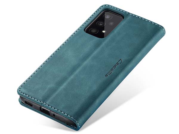 CaseMe Slim Synthetic Leather Wallet Case with Stand for Samsung Galaxy A33 - Teal