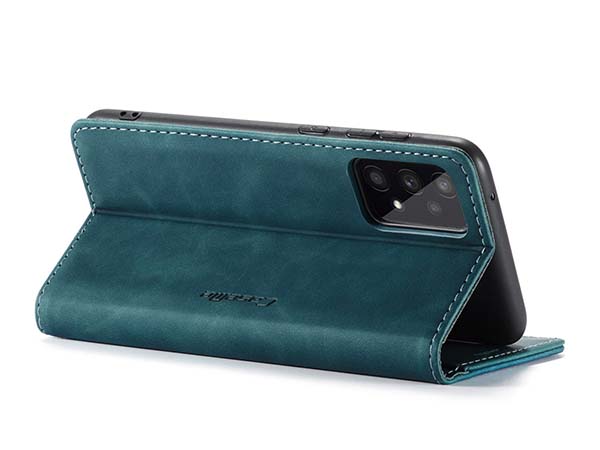 CaseMe Slim Synthetic Leather Wallet Case with Stand for Samsung Galaxy A33 - Teal