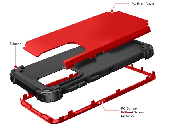 Defender Case for the Samsung Galaxy A33 - Red