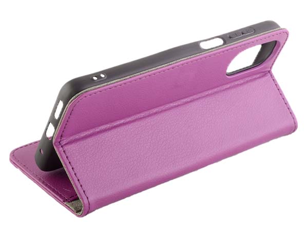 Synthetic Leather Wallet Case with Stand for Nokia G21 - Purple